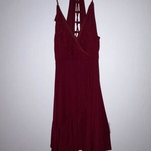 Wet Seal Deep Red Backless Dress